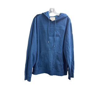 Men's GUESS Blue Embossed Logo Hoodie Size XL